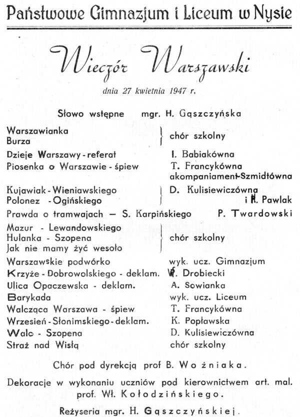 wieczor warszawski m